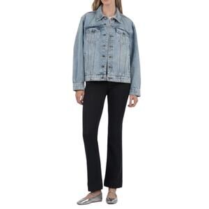 KUT FROM THE KLOTH Emmy Boyfriend Jean Jacket Large Medium Blue Relaxed Fit NWT